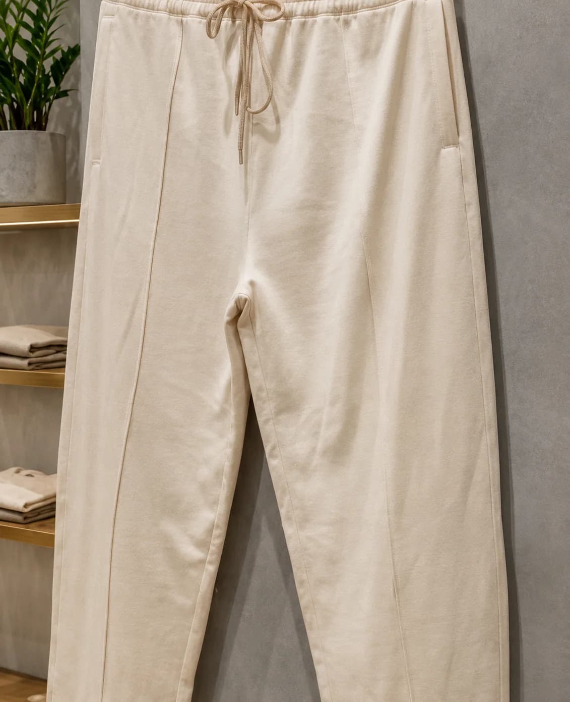 Baggie Trouser Cotton Tore – Natural